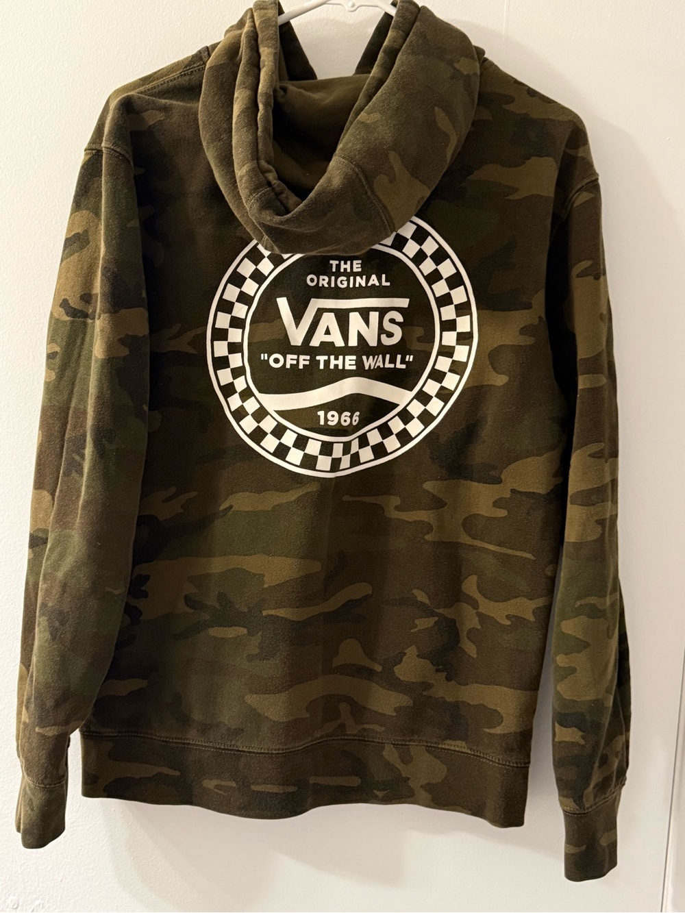 Vans Men's Camo Crewneck Hoodie - Olive Green - Picture 6 of 8